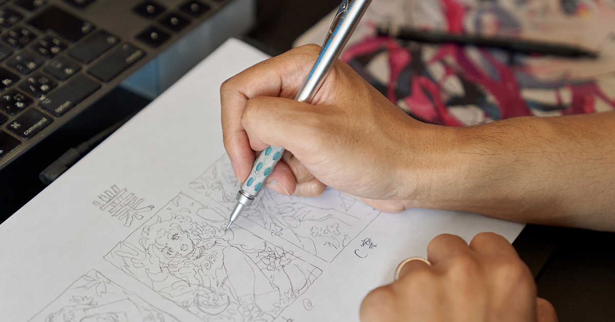 創作のはじまりには、“描けすぎない”グラフギア1000。YouTuber